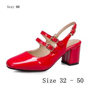 Kleid Schuhe Niedrige High Heels Frauen Pumps Mädchen Absatz Mary Janes Frau Kleine Plus Größe 32 33 - 40 41 42 43 44 45 46 47 48 49 50