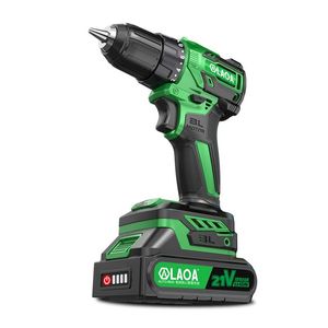 Schroevendraaiers LAOA 21V Electric Cordless Screwdriver Wireless Impact Drill Cordless Drill Lithium Battery Charging Hand Drill Industrial