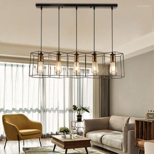 Pendant Lamps ChandeliersLED Modern Geometric Metal Frame Fixture Creative Living Room Hanging Home Decor Lights