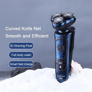 Electric Shavers Professional Mens Razor 3D Beard Trimmer Rotary Facail Head Shaver For Men Sideburn Nose Adult 230512