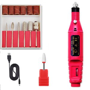 Nail Manicure Set Drill Machine Professional Electric Milling Cutter Files Bits Gel Polish Remover Tools 230512