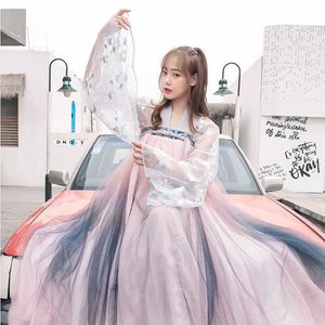 Abbigliamento etnico Hanfu Vieni Donna Elegante Ricamo Hanfu Abiti cinesi antichi e tradizionali Spettacolo di danza popolare Vieni DQL1086 G230428