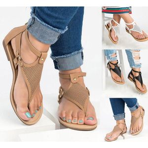 Sandalen Casual Frauen Sommer Outdoor Flip-flop Schuhe Solide Mode Schnalle Zipper Roma Strand Hohl-out Frau Flache