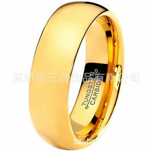 Band Rings iTungsten 2mm 4mm 6mm 8mm 10mm Gold Plated Tungsten Ring For Men Women Couple Engagement Wedding Band Trendy Jewelry Comfort Fit 230410