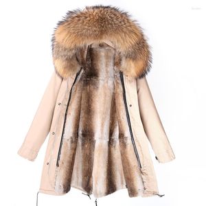 Masculino para baixo 2023 Parka Long Parka impermeável casaco de pele real Dreatador de inverno de inverno Mulheres quentes de guaxinim naturais colarinho de guaxinim