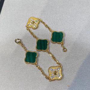 Gold Jewlery Lucky Clover Flower Bracelets Designer para mulheres Rose Gold Silver Plata
