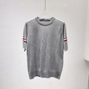 509 l 2023 Letnia marka pasa startowego Swoy Sweater Swater Białe szary niebieski niebieski pullover załoga szyi w paski ubrania modne Wysokiej jakości damskie yl