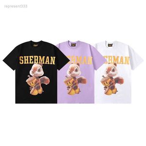 Drew Shirt Spring/Summer Fashion Brand New Squirrel Print Hip Hop Men and Casual Short Sleeve Designer Shirt Rwum