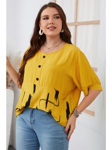 Camiseta de talla grande para mujer, camiseta holgada de manga corta de talla grande, ropa de mujer gorda de verano para mujer, ropa femenina de talla grande para mujer 230511