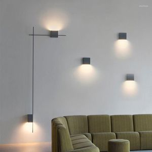 Wall Lamp Vintage Long Sconces Luminaria Led Cute Modern Finishes Candles Blue Light Glass