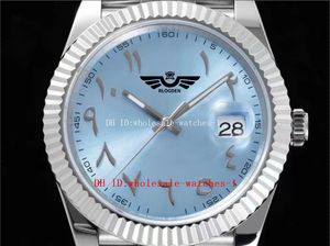 6 estilo DIW Factory Watch Presidente 41mm 126334 Azul Árabe Script Dial CAL.3235 Mecânico Automático 70 horas de armazenamento de energia 904L Relógios Mens Relógios de Pulso Masculino