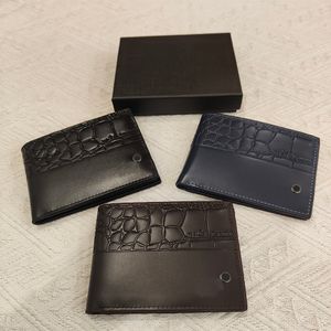 Luxury Designer Purse Men Credit Card Holder Mens Wallet levereras med ruta 11cm * 8,5 cm bifold tygväska mini plånbok