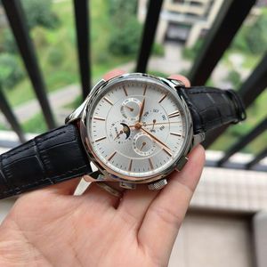 Wristwatches Special Price 44mm Stainless Steel Automatic Mechanical Men's Watch Silver Dial Rose Gold Number Hand Small All Work