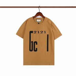Designer T-skjorta Mens skjortor Summer Anti-krympbomull T-skjorta för unga män grafiska t-shirts bruna svarta tshirts för kvinnokläder