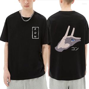 Męskie koszule Anime Man Sai-Man Hayakawa Aki Devil Kon Kon Tees Tees Men Kobiety luźne t-shirt z bawełny unisex nowość