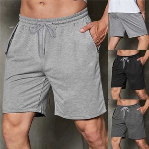 Herrenshorts Neue solide Shorts für Männer Laufen Sportshorts Männliche lässige elastische Taillenshorts Kleidung große Fitness-Bodybuilding-Shorts Y23
