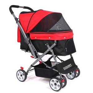 Transportbox für Hunde und Katzen, Haustier-Buggy, Kinderwagen, Tasche, Kutsche, Haus, Outdoor, Spaziergänge, Einkaufsbummel, Zwinger, Kinderwagen, zusammenklappbar, 30 kg