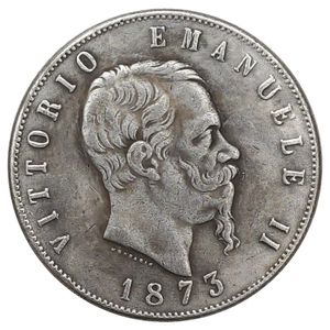 Replica 1873 Italia 5 Lire Argento placcato Copia Monete