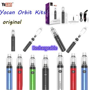 Autentico Yocan Orbit Kit Colori 6 E Cigs 1700mAh Wax Vape Pen Top Vertex Flusso d'aria Tipo-C Ricarica sigaretta elettronica Batteria ricaricabile