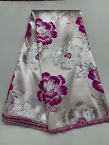 ドレス最新のJacquard Organza Fabric Nigerian Brocade Lace Fabric Skin Skine Healthy African Tulleネットレース女性ウェディングドレスパーティー