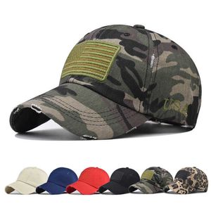 Snapbacks Kamuflaj Beyzbol Kapağı Leopar Tahıl Şapkası Şapk Yıkanmış Denim Beyzbol Kapağı Amerikan Bayrağı ABD Desen Bahar Sonbahar Beyzbol Kapağı P230512