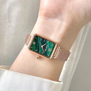 Armbandsur 2023 Square Luxury Watches for Women Fashion Watch Drop Gift Waterproof Moda Luxo Relogio Feminino Zegarek