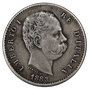 1883 1887 1892イタリア1ライアシルバーメッキコピーコイン