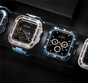 Apple Watchシリーズ7 6 5 4 SEオリジナルHualimei Luxury Zincy Alloy AP Modifi Kit Protective Case Band Strap Cover 44mm 45mm8407016