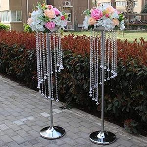 Party Decoration Wedding Centerpiece Crystal Flower Stand Road Lead Decor for Mariage 1491