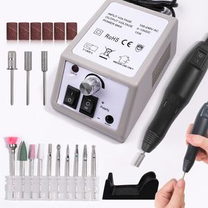 Nail Manicure Set Drill Drill Electric Machine 20000rpm com cortadores de moagem Bits Pedicure Tools 230512