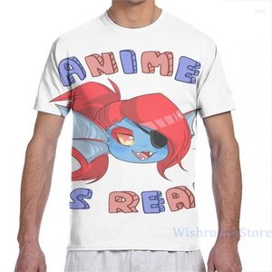 Camisetas masculinas undyne - anime Is real homens camisetas mulheres em toda a moda imprimida girl shirt tops tees tshirts de manga curta