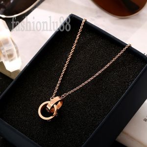 2023 love necklace iced out pendant luxury necklace letter elegant alloy two rows simplicity vintage loop diamond double ring designer necklaces nice look F23