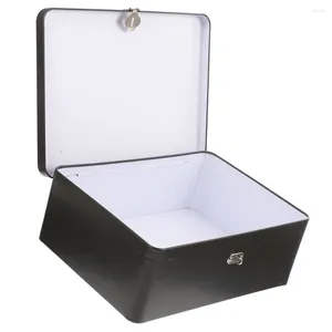 Gift Wrap Decorative Box Lid Small Tinplate Case Desk Topper Empty Boxes Lids Cookie Containers Storage Lock