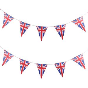Banner Flags Union Jack Bunting American Flag Decoration British Rustic Garland Uk String World National Flags UK Flag P230512