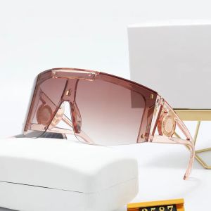 Sıcak Stil Kadın Güneş Gözlüğü Kadın Lüks Güneş Gözlükleri Erkek Gösteri Çerçeve Entegre Man Gözlükler Trend Renk Büyük boyutlu sürüş gözlükleri orijinal kutu