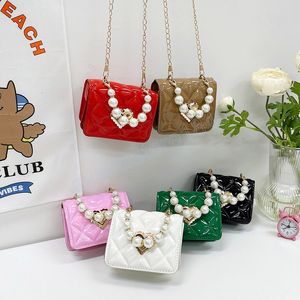 Детская сумка по кроссовым сумку Pu Korean Fashion Girl Coin Swork твердый случайный маленький квадратный сумочка мини -кошелек