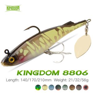 Baits Lures Kingdom Spinter Soft Fishing Lure 140170210mm PVC Sinking Swimbait With Tail Spinner For Pike 3D Printing Spinners For Fishing 230511