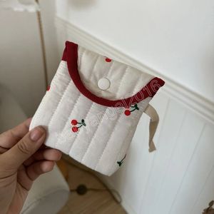 Batons de fone de ouvido pequenos almofadas sanitárias organizador de armazenamento Case Mini Cotton Mulheres compõem a carteira de bolsa de bolsa cosmética