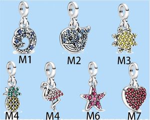 925 Серебряные бусины очарование подходит Pandora Charm Me Collection New Love Heart Pineapple Fashion