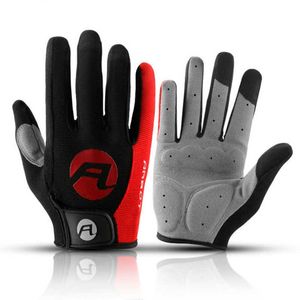 Sports Gloves Cycling anti-slip full finger gloves mtb bike gloves cushion men women breathable anti-shock outdoor sports hot bike gloves P230512