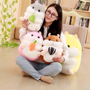 Plüschpuppen BABIQU 1 Stück 203040 cm Hamster mit Snackkissen Daunenbaumwollplüschtier Weiches gefülltes Puppenkissen Cartoon Nettes Geschenk für Kind Kind 230511