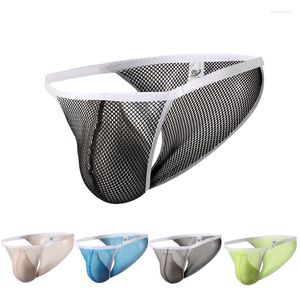 Underpants Men's Underwear Briefs Breathable Mesh Sexy Panties Low Waist Stretch Calsoncillos Para Bikini Hombre Mens