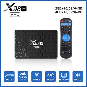 x98h pro 4kスマートセットトップボックスamlogic s905x3 64ビットクアッドコア5g android9.0テレビボックス4g 64g