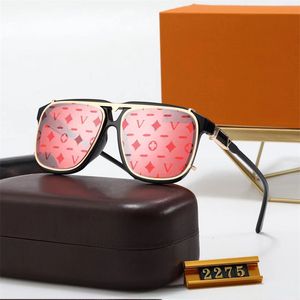 Volle Buchstaben Blumen Sonnenbrille Designer Luxurys Goldene Vollrahmen-Sonnenbrille für Herren Damen Casual Mixed Color Goggle Brillen Adumbral