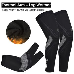 Arm Leg Warmers WEST BIKING Cycling Leg Cuff Sleeves Autumn And Winter Warm Sports Suit Plus Velvet ColdProof Cycling Cuffs Cycling Equipment 230511