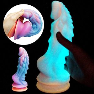 Nowy światło realistyczne penisa potwora anal tyłek wtyczka masturbator masturbator smok dildo sex zabawki dla kobiet dorosłych produkt