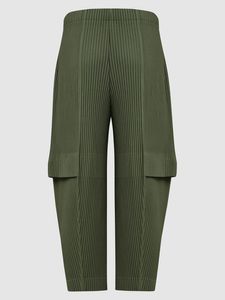 Men's Pants Miyake Pleated Homme Men Cargo Black Pants High Waist Ankle-length Pants Miyake Trousers Leisure Pants 709