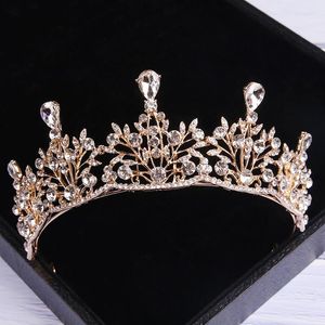 Hair clipes de luxo estilo europeu mulheres tiaras e coroas CZ Rhinestone Princess Pageant noivado Acessórios para noivas