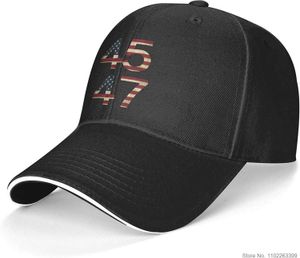 Snapbacks Pro 45 47 2024 USA -flagga för president Hat unisex vuxen lastbilshattar justerbar denim cap p230512