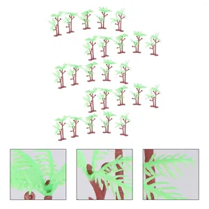 Decorative Flowers 25 Pcs Cake Decor Cupcake Toppers Decoration Hawaiian Simulation Tree Model Party Train